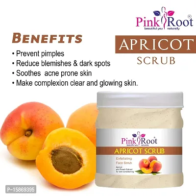 Pink Root Apricot Exfoliating Face And Body Scrub Radiance And Glow, Deep Cleansing, Cleansing, Moisturization And Nourishment, Skin Whitening 500Gm-thumb4