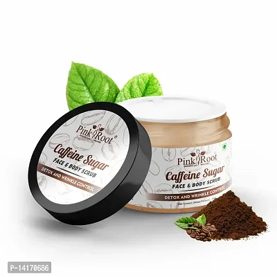 Essential Pink Root Caffeine Sugar Face  Body Scrub 100Gm