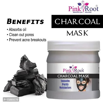 Pinkroot Charcoal Mask Smooths Purify Moisturises (500 ML) | Face Pack For Detan And Blackhead Removal, Anti-Pollution Face Masknbsp;-thumb4