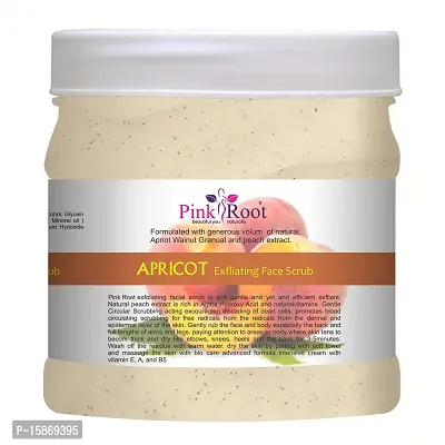 Pink Root Apricot Exfoliating Face And Body Scrub Radiance And Glow, Deep Cleansing, Cleansing, Moisturization And Nourishment, Skin Whitening 500Gm-thumb2