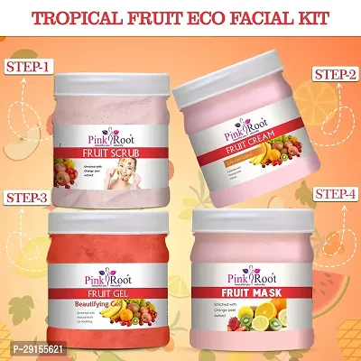 Fruit Eco Facial Kit , 500gm Pack of 4, For Glowing Skin,Tan Removal, Whitening, Depigmentation, Oil Control, Acne  Fairness