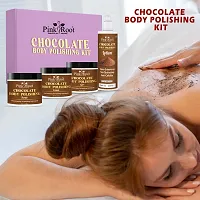 Pink Root Chocolate Body Polishing Kit for Exfoliation, Tan Removal  Intense Moisturization- for Men  Women-thumb2