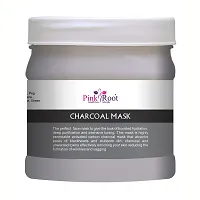 Pinkroot Charcoal Mask Smooths Purify Moisturises (500 ML) | Face Pack For Detan And Blackhead Removal, Anti-Pollution Face Masknbsp;-thumb1