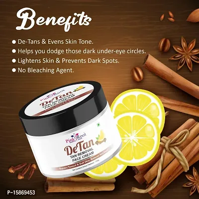 Pinkroot Detan Tan Removal Face Cream, Reduces Sun Tan , Hyperpigmentation And Dark Spots|Dermatologically Tested - For Tan Removal (100 G)-thumb2