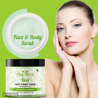 Essential Pink Root Kiwi Face  Body Scrub 100Gm-thumb3