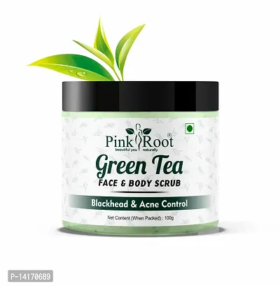 Essential Pink Root Green Tea Face  Body Scrub 100Gm