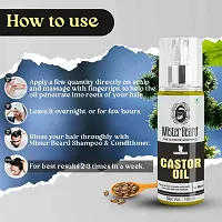 Mister Beard Castor Oil 100ml | 100% Pure Castor Oil, Cold Pressed, To Support Hair Growth Hair Oil-thumb3