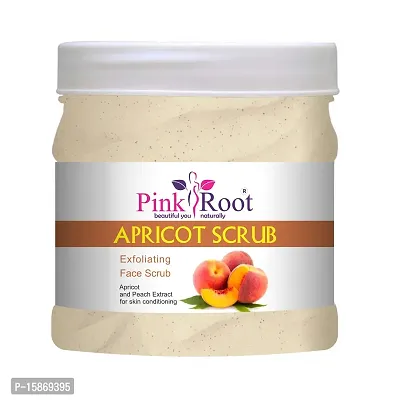 Pink Root Apricot Exfoliating Face And Body Scrub Radiance And Glow, Deep Cleansing, Cleansing, Moisturization And Nourishment, Skin Whitening 500Gm-thumb0