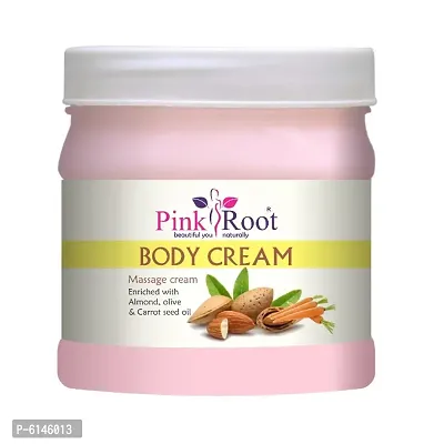 Pink Root Body Massage Cream Enriched with Almond, olive and Carrot Seed Oil 500ml