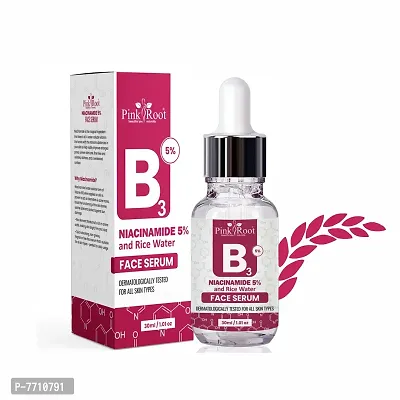 Pink Root Niacinamide 5%  Rice Water Face Serum 30Ml-thumb0