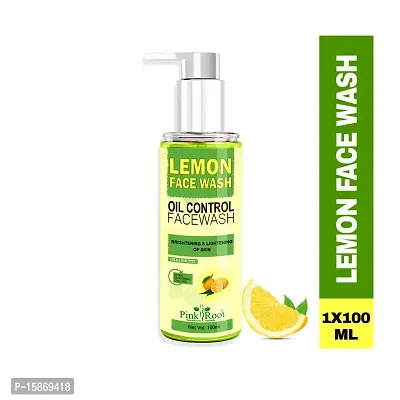 Pink Root Lemon Face Wash With Lemon And Orange Essential Oils - For Oil Clear, Skin Brightening - No Parabens, Sulphate, Silicones And Color - 100 ML