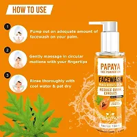 Pink Root Papaya Tan Removal Face Wash 100ML - Face Wash With Vitamin C, Papaya And Lemon For Dark Spot Reduction And Clear Skin- Face Wash-thumb3