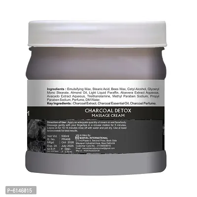 Pink Root Charcoal Detox Massage Cream Effectively Firms Delicate Skin with Dual Power of anti-aging Retional and Charcoal 500ml-thumb4