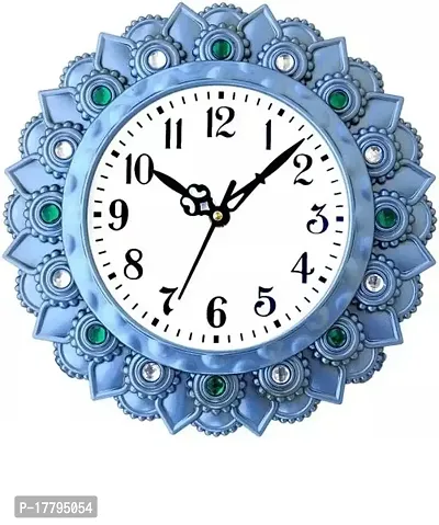 Designer Blue Plastic Analog Wall Clock-thumb0