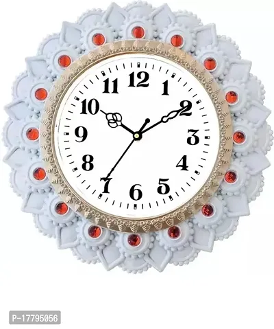 Designer White Plastic Analog Wall Clock