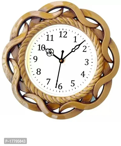 Designer Brown Plastic Analog Wall Clock-thumb0