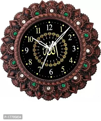 Designer Brown Plastic Analog Wall Clock