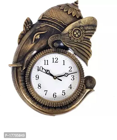 Designer Brown Plastic Analog Wall Clock