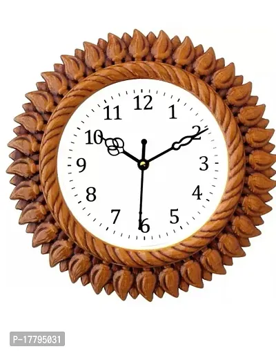 Designer Brown Plastic Analog Wall Clock
