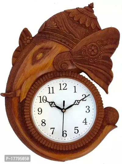 Designer Brown Plastic Analog Wall Clock