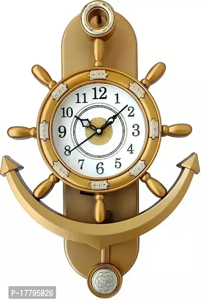 Designer Beige Plastic Analog Wall Clock