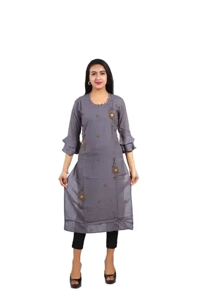 Casual Wear Rayon Straight Kurta