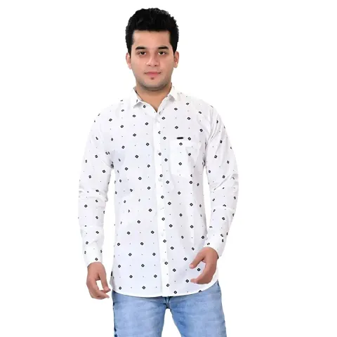 Stylish Fashionable Blended Casual Shirts For Men