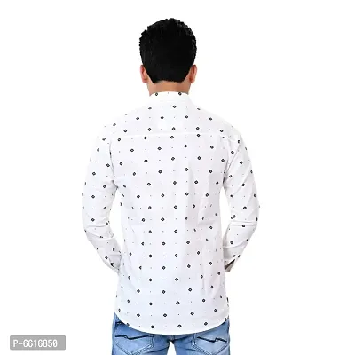 Stylish Fashionable Cotton Blended Printed Casual Shirts For Men-thumb2