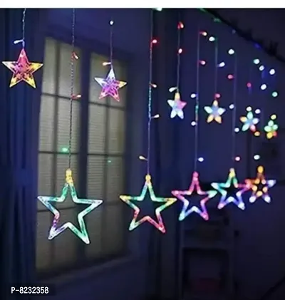 Tilak 12 Stars LED Curtain String Lights Window Curtain LED Lights for Decoration with 8 Flashing Modes