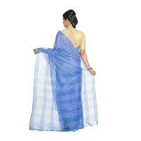 Beautiful Blue Art Silk Checked Saree For Women-thumb1