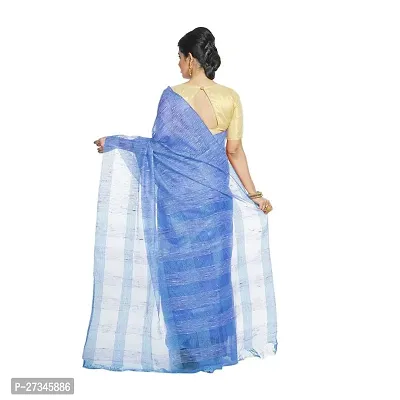 Beautiful Blue Art Silk Checked Saree For Women-thumb2