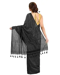 Stylish Black Art Silk Saree without Blouse piece For Women-thumb3