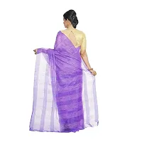 Beautiful Purple Art Silk Checked Saree For Women-thumb1