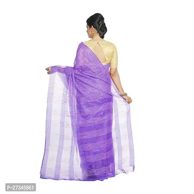 Beautiful Purple Art Silk Checked Saree For Women-thumb2