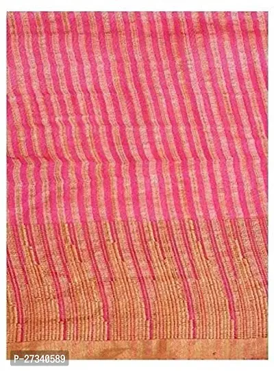 Stylish Orange Art Silk Cotton Saree without Blouse piece For Women-thumb4