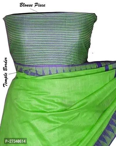 Stylish Green Art Silk Cotton Saree without Blouse piece For Women-thumb3