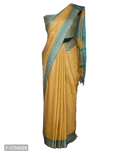 Beautiful Yellow Art Silk Striped Saree For Women-thumb2