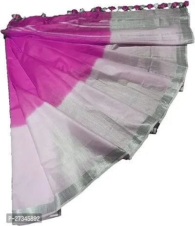 Beautiful Pink Cotton Solid Saree For Women-thumb2