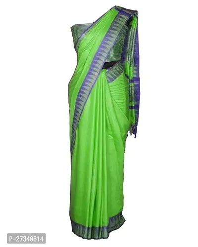 Stylish Green Art Silk Cotton Saree without Blouse piece For Women-thumb2