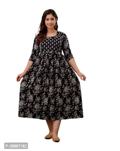 Trendy Cotton Printed Indo-western Bollywood Gown For Women-thumb0