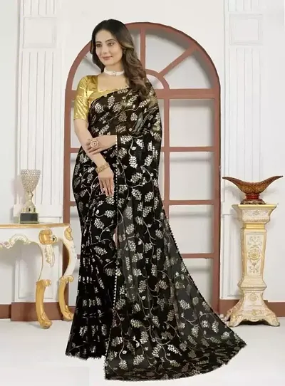 Must Have Georgette Saree with Blouse piece 