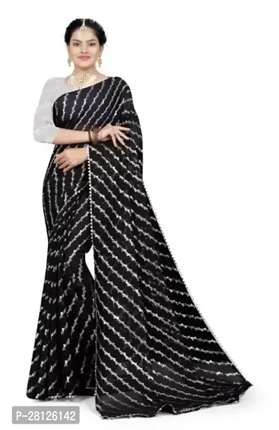 Women's Georgette Saree With Unstitched Blouse Pieces