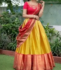 Stylish  Art Silk  Lehenga Choli Set For Women-thumb1