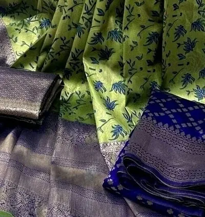 New Elegant Art Silk Semi-Stitched Lehenga Choli With Dupatta Set