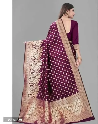 Stylish Art Silk Purple Embellished Saree with Blouse piece For Women
