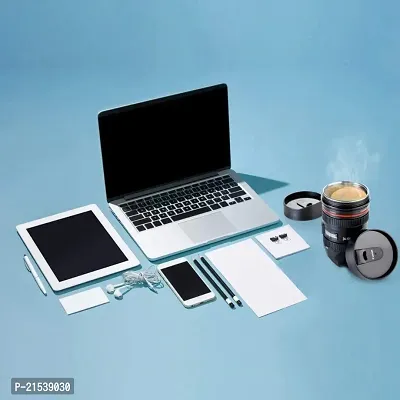 Garth Camera Lens Shaped Coffee Mug Flask with Lid | Steel Insulated Travel Mug | Tea Coffee Mugs with Leak Proof Lid for Gift idea-thumb3