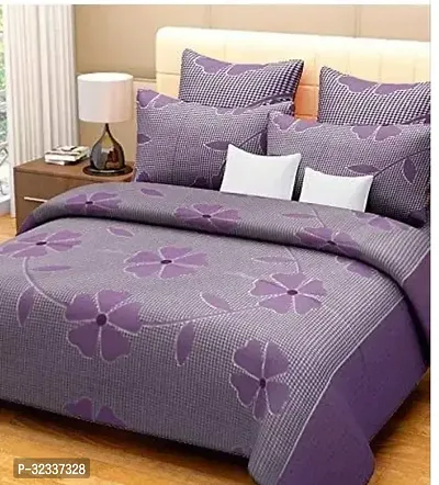 Comfortable Cotton Blend Printed Bedsheet with 2 Pillow Covers