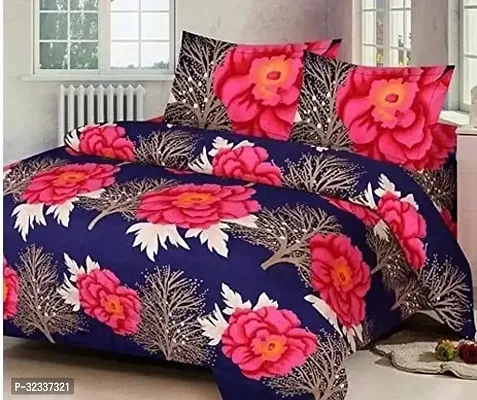 Comfortable Cotton Blend Printed Bedsheet with 2 Pillow Covers-thumb0