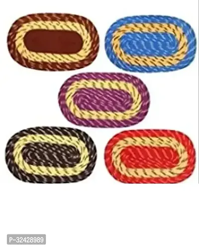 Designer Multicoloured Cotton Printed Door Mats pack of 5