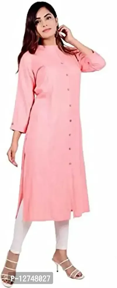 Yug Fashion's Women A line Rayon Kurta Set Front Button Design-thumb3